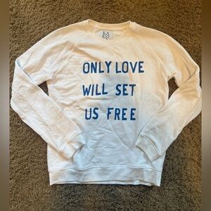 Zoe Karssen White Sweatshirt with Blue Text